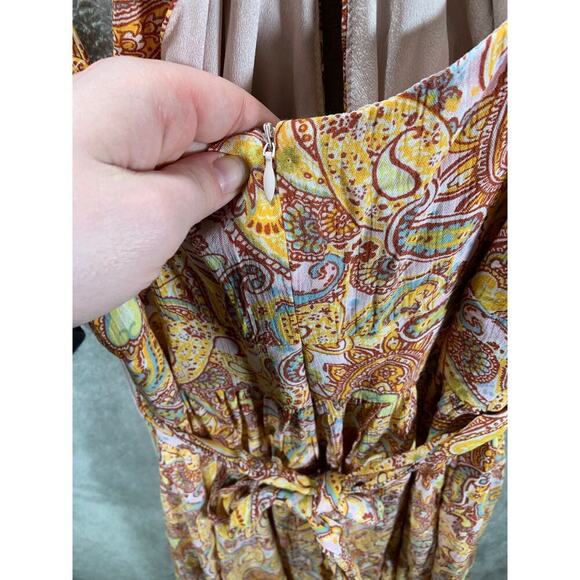 Forever 21 Dress Women's Medium Paisley Halter Maxi Belted Summer Vacation - Picture 6 of 10